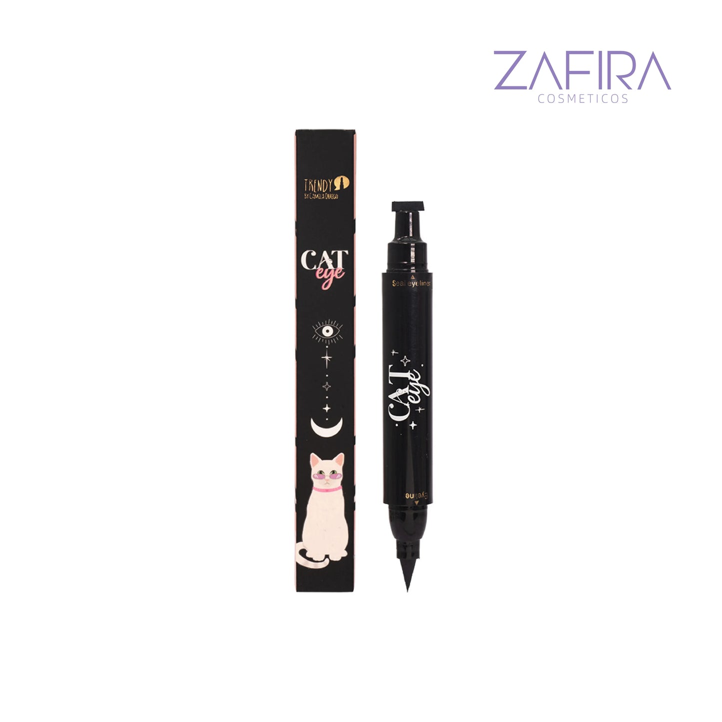 Delineador Doble Cat Eye Trendy - Zafira Cosmeticos