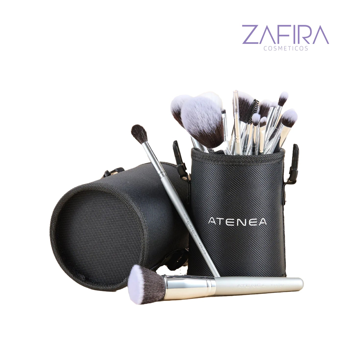 KIT DE BROCHAS DE MAQUILLAJE SILVER ATENEA