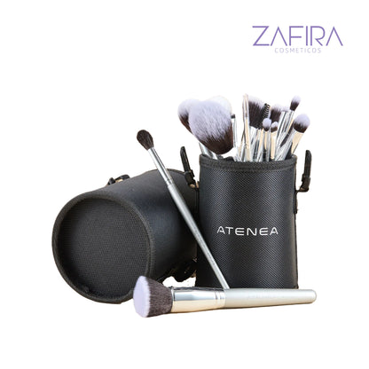 KIT DE BROCHAS DE MAQUILLAJE SILVER ATENEA