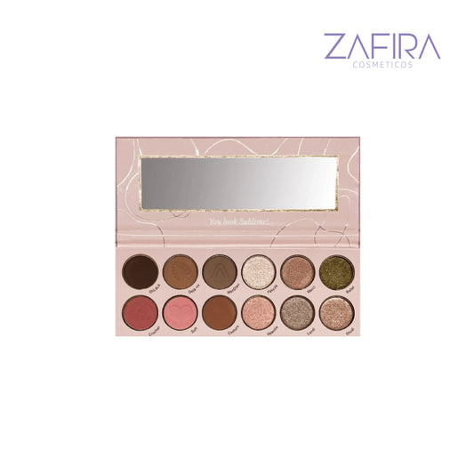 Paleta de Sombras Rose 12 Tonos Sublime Atenea